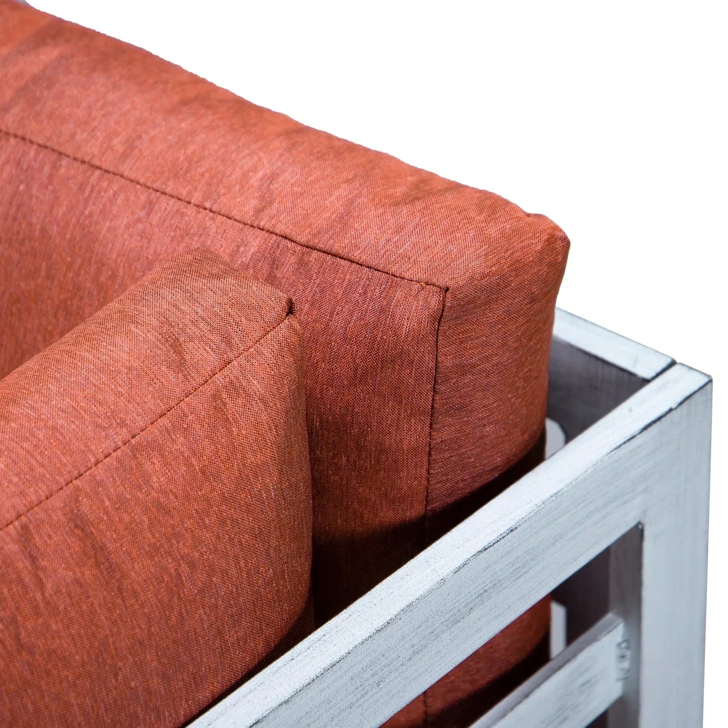 Chelsea 7-Piece Patio Sectional And Coffee Table Set In Weathered Grey Aluminum With Cushions - Elax Furniture