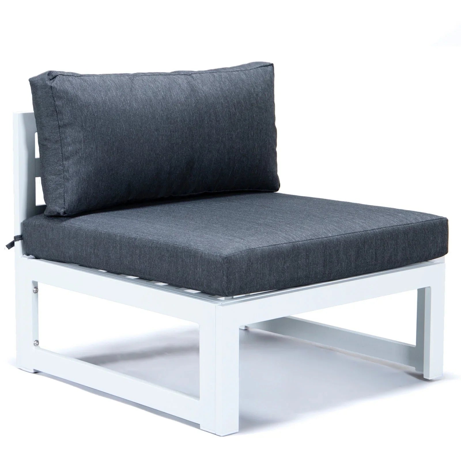 Chelsea 6-Piece Patio Sectional In White Aluminum With Cushions - Elax Furniture