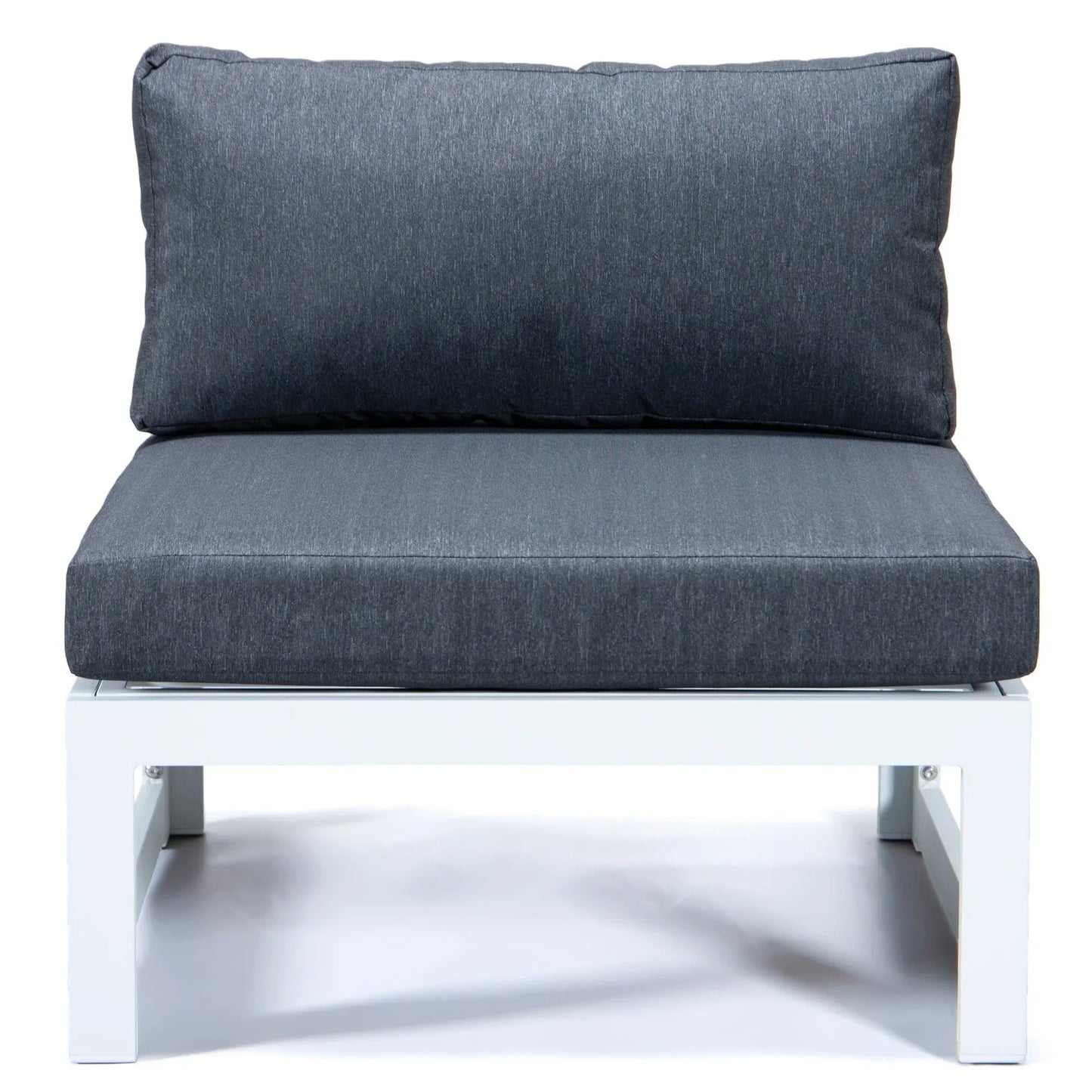 Chelsea 6-Piece Patio Sectional In White Aluminum With Cushions - Elax Furniture