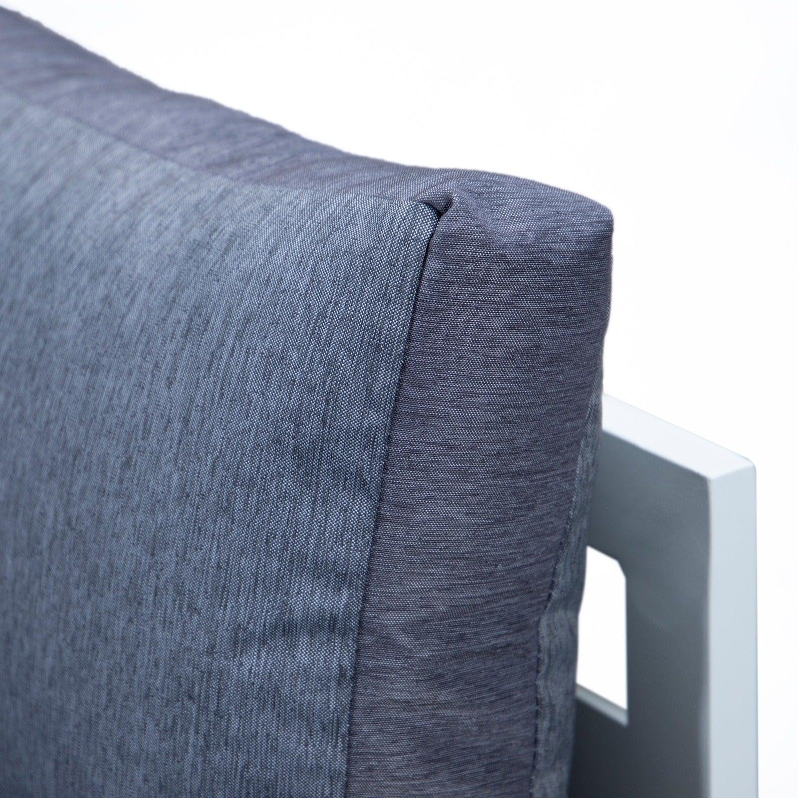 Chelsea 6-Piece Patio Sectional In White Aluminum With Cushions - Elax Furniture