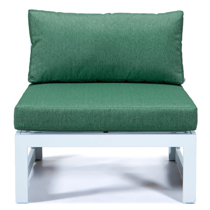 Chelsea 6-Piece Patio Sectional In White Aluminum With Cushions - Elax Furniture