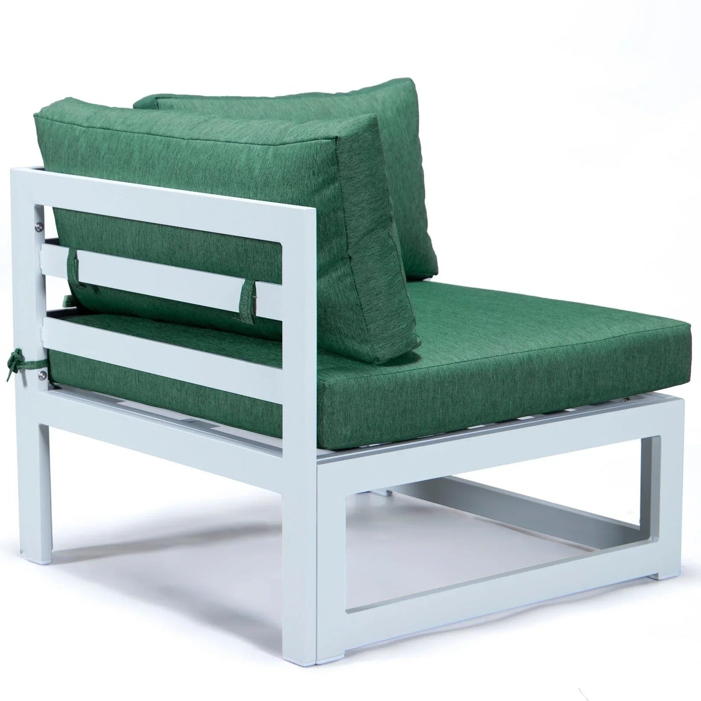 Chelsea 6-Piece Patio Sectional In White Aluminum With Cushions - Elax Furniture