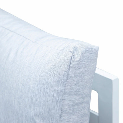 Chelsea 6-Piece Patio Sectional In White Aluminum With Cushions - Elax Furniture