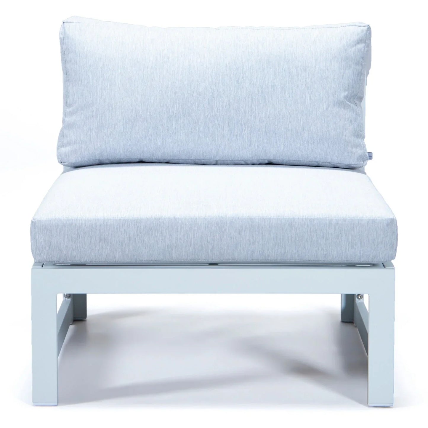 Chelsea 6-Piece Patio Sectional In White Aluminum With Cushions - Elax Furniture