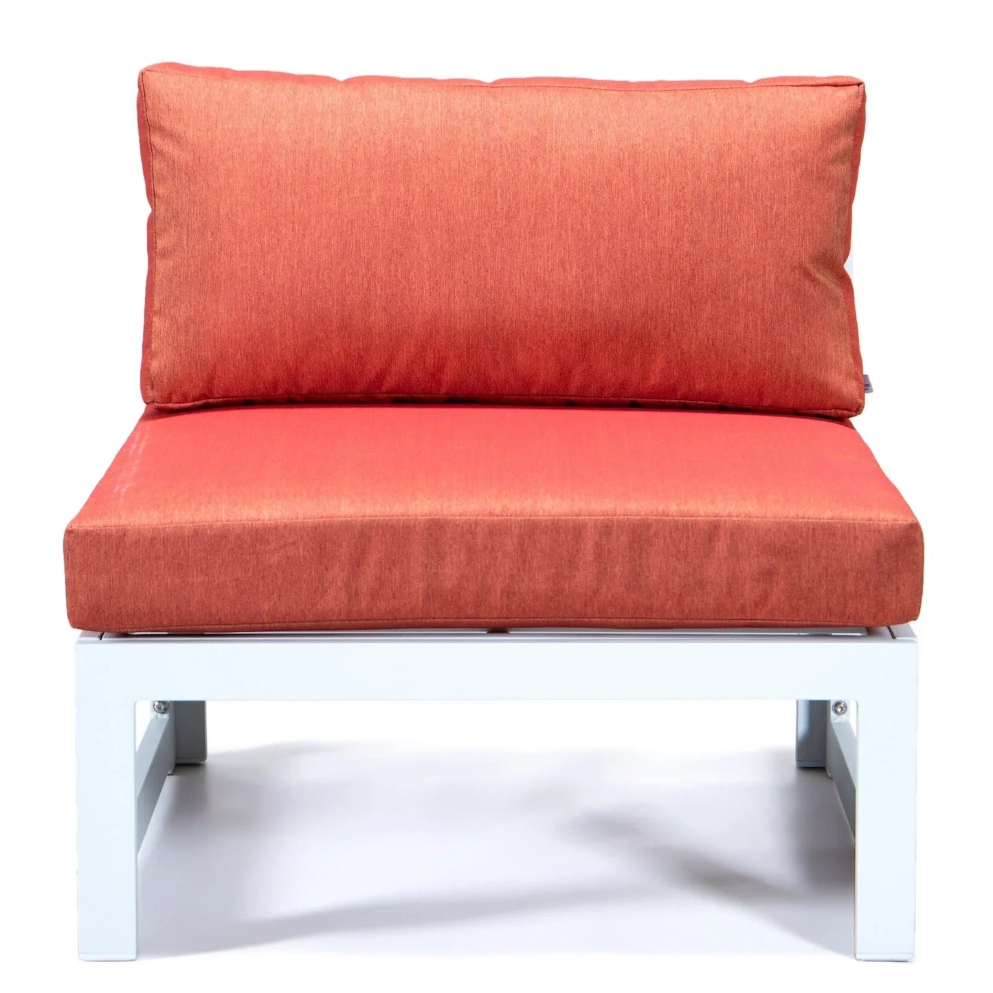 Chelsea 6-Piece Patio Sectional In White Aluminum With Cushions - Elax Furniture