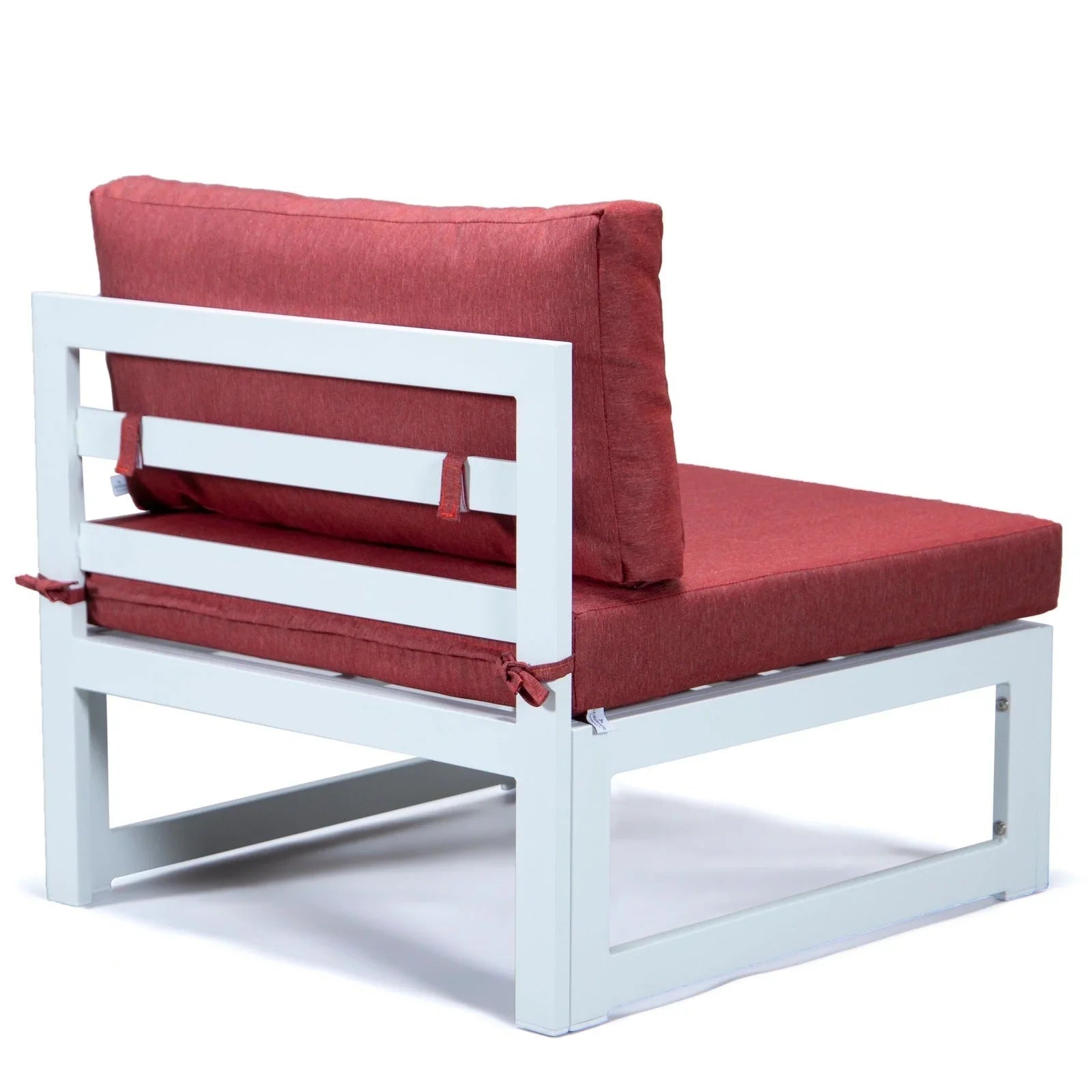 Chelsea 6-Piece Patio Sectional In White Aluminum With Cushions - Elax Furniture