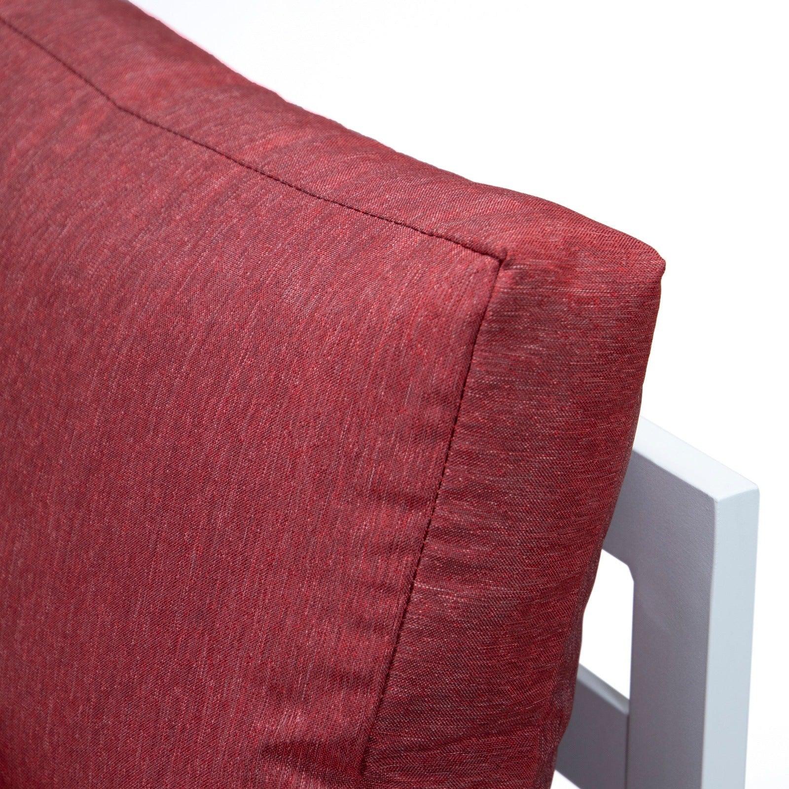 Chelsea 6-Piece Patio Sectional In White Aluminum With Cushions - Elax Furniture