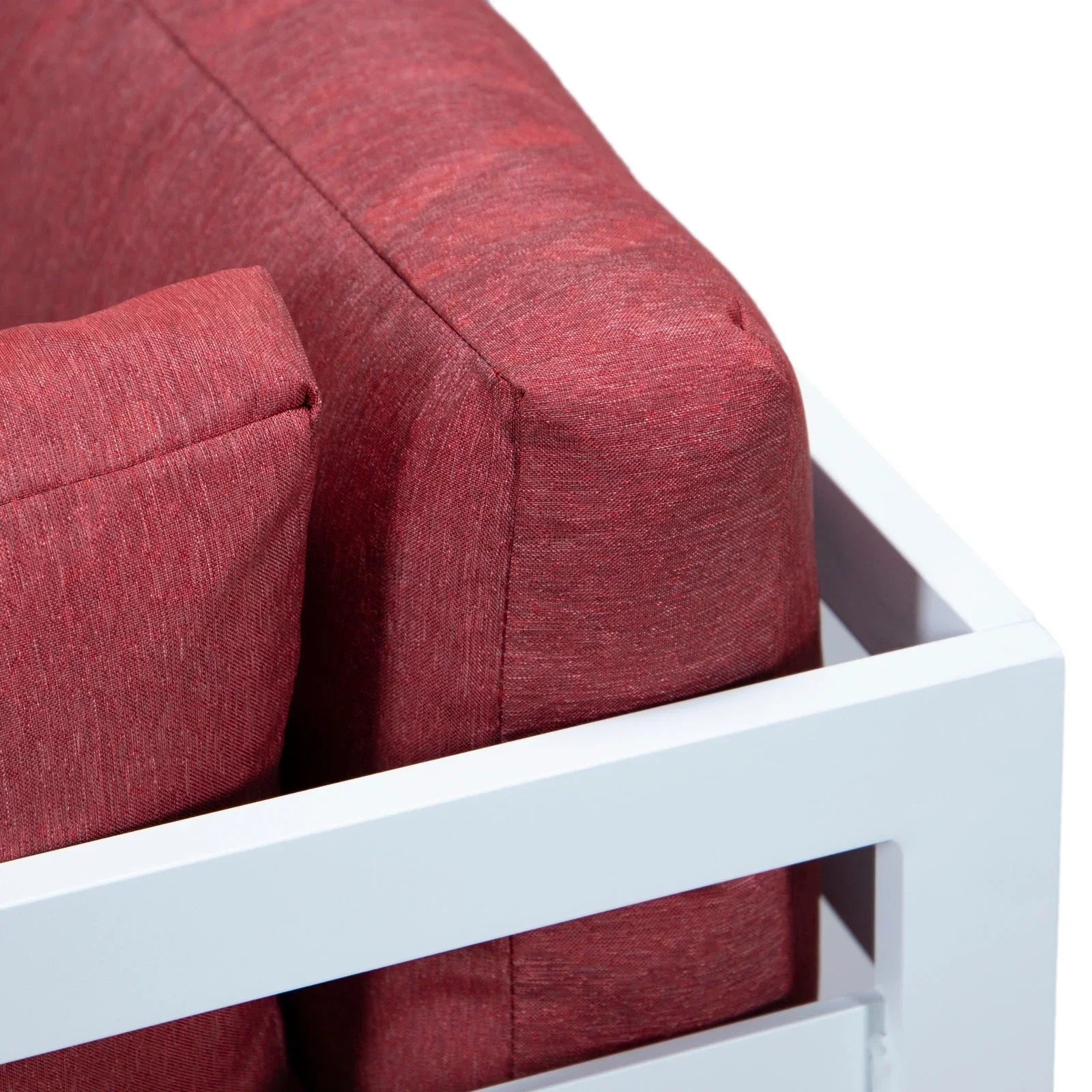 Chelsea 6-Piece Patio Sectional In White Aluminum With Cushions - Elax Furniture