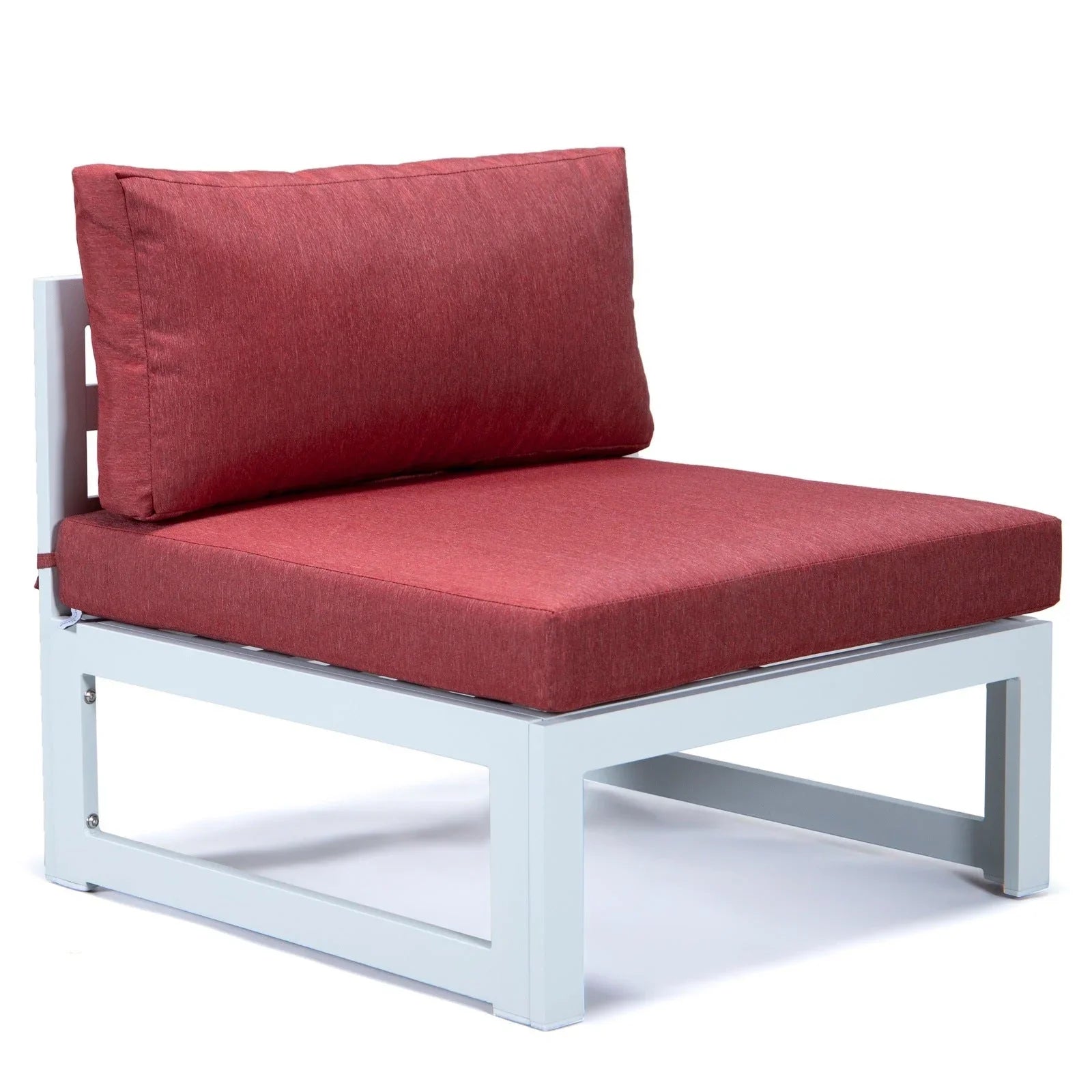 Chelsea 6-Piece Patio Sectional In White Aluminum With Cushions - Elax Furniture