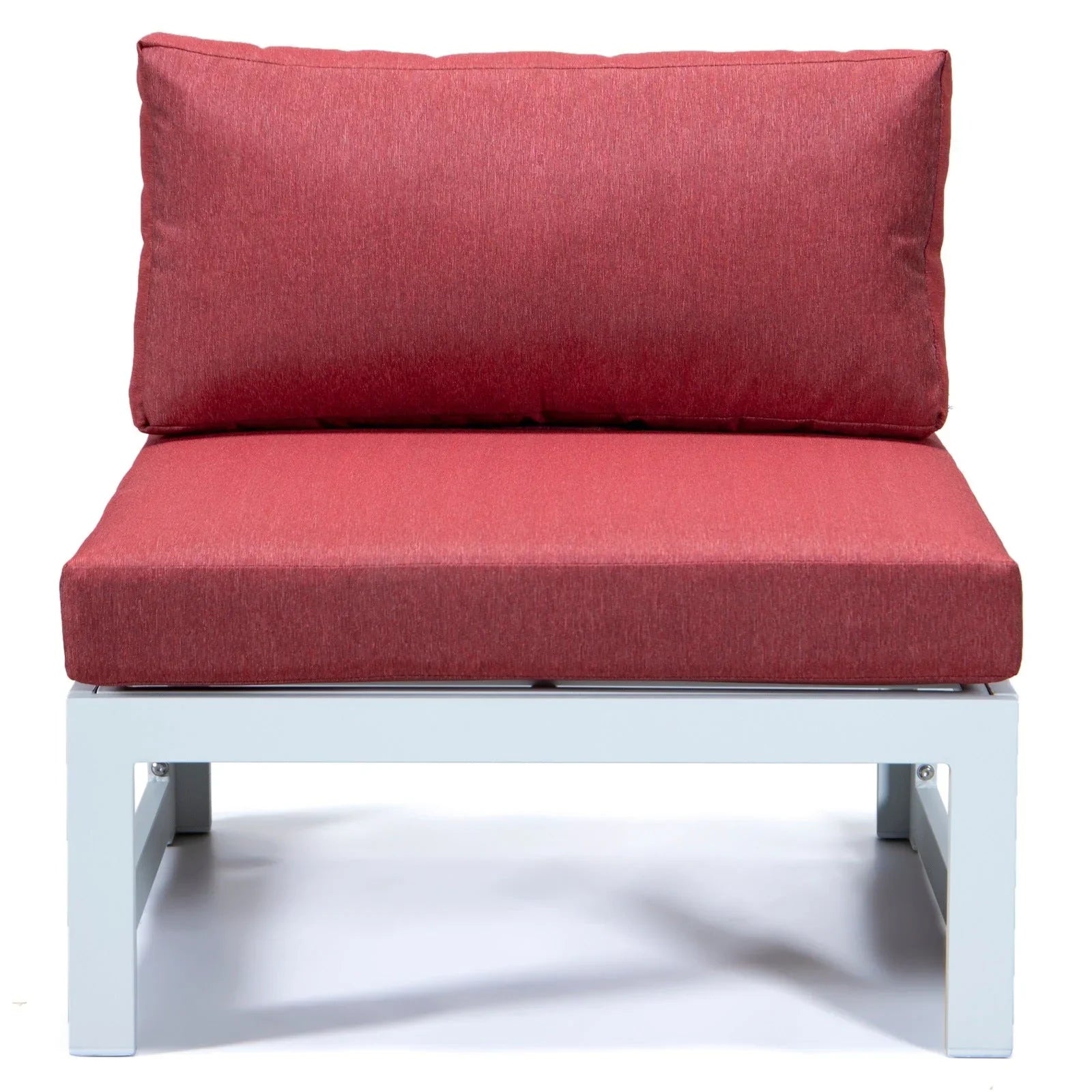 Chelsea 6-Piece Patio Sectional In White Aluminum With Cushions - Elax Furniture