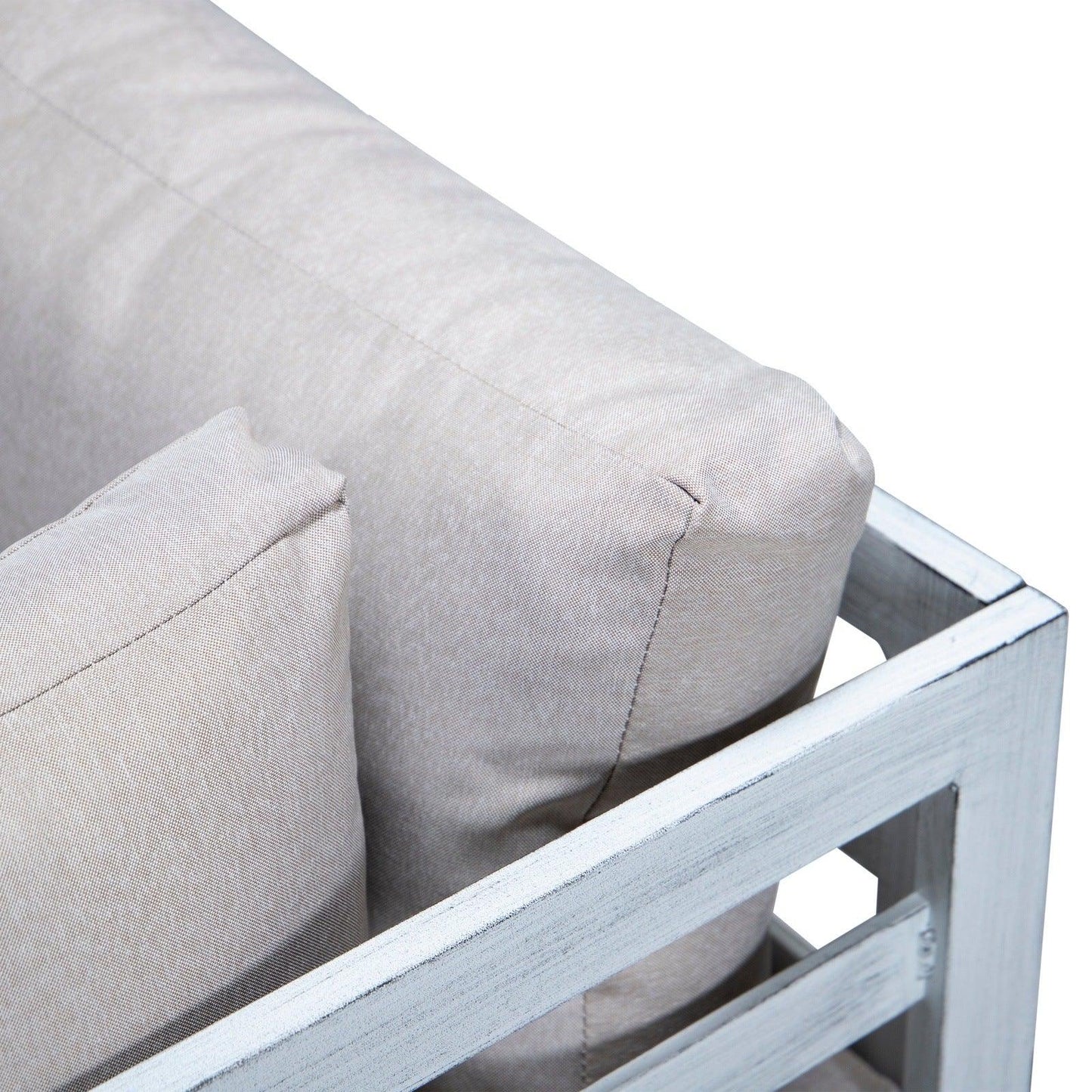 Chelsea 6-Piece Patio Sectional In Weathered Grey Aluminum With Cushions - Elax Furniture