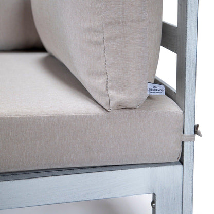 Chelsea 6-Piece Patio Sectional In Weathered Grey Aluminum With Cushions - Elax Furniture