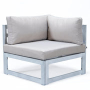 Chelsea 6-Piece Patio Sectional In Weathered Grey Aluminum With Cushions - Elax Furniture