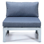 Chelsea 6-Piece Patio Sectional In Weathered Grey Aluminum With Cushions - Elax Furniture