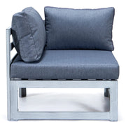 Chelsea 6-Piece Patio Sectional In Weathered Grey Aluminum With Cushions - Elax Furniture