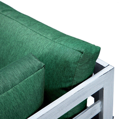 Chelsea 6-Piece Patio Sectional In Weathered Grey Aluminum With Cushions - Elax Furniture