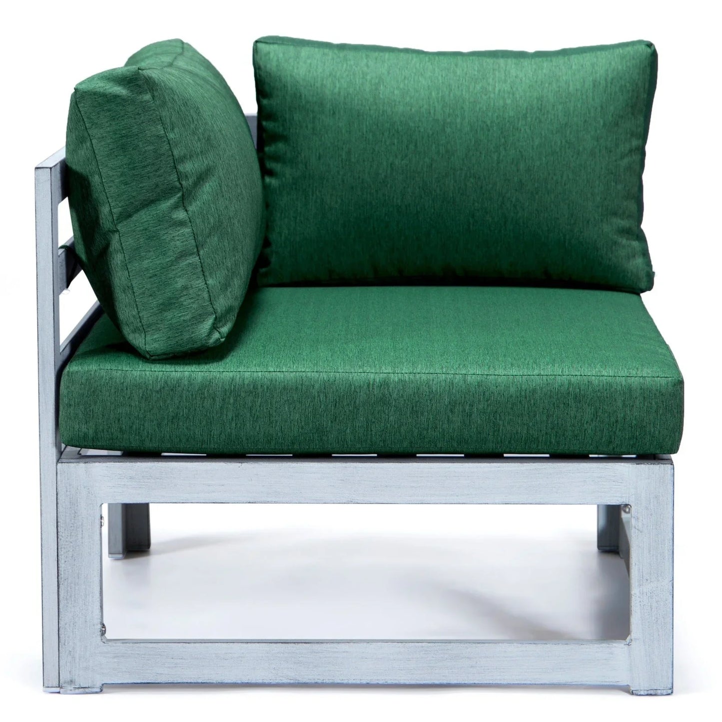 Chelsea 6-Piece Patio Sectional In Weathered Grey Aluminum With Cushions - Elax Furniture