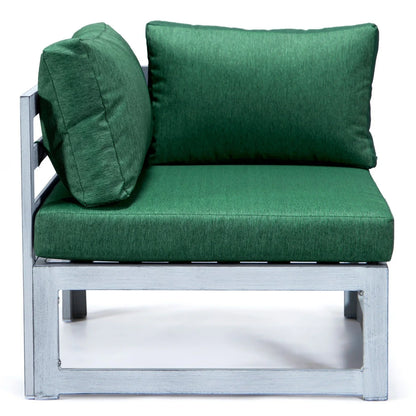 Chelsea 6-Piece Patio Sectional In Weathered Grey Aluminum With Cushions - Elax Furniture