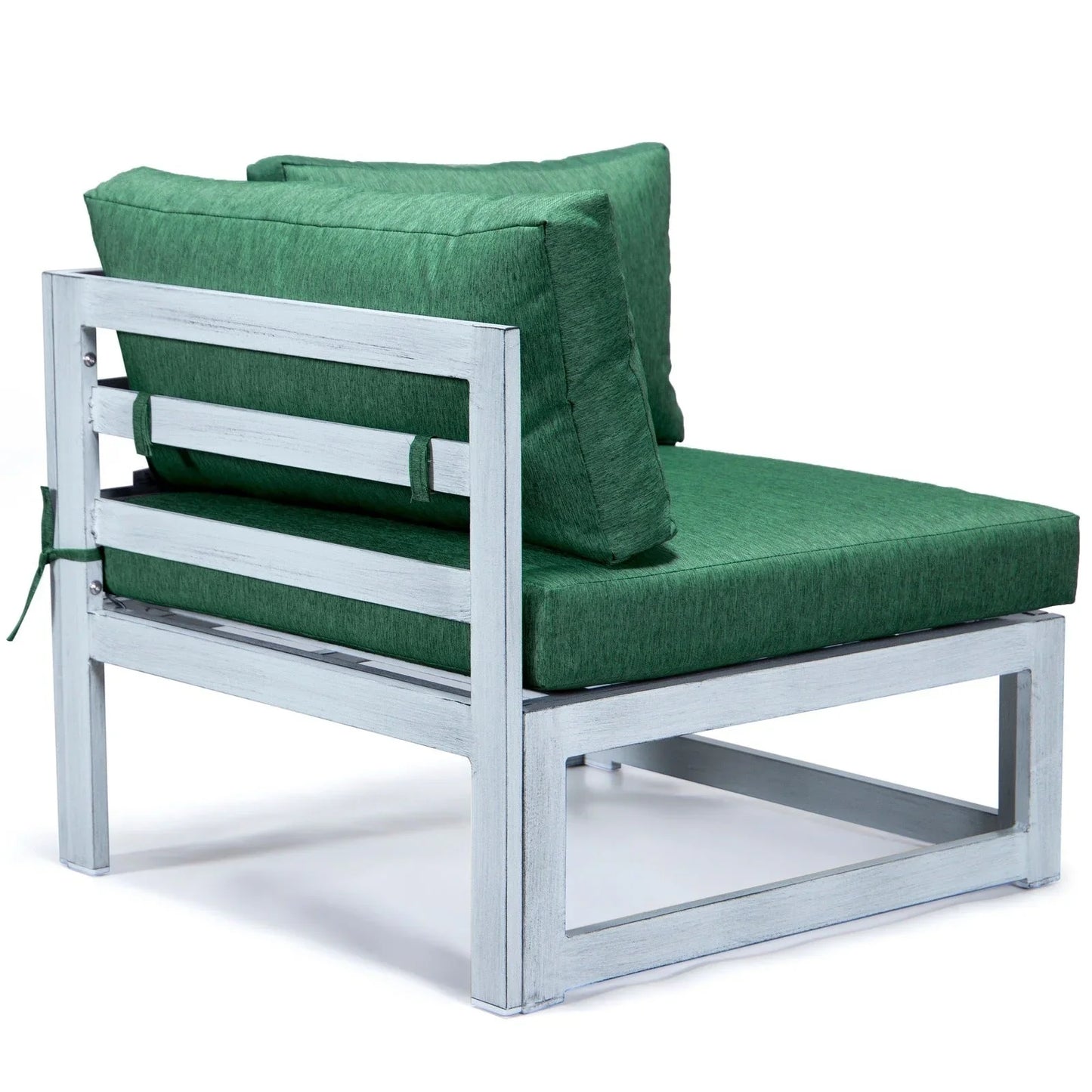 Chelsea 6-Piece Patio Sectional In Weathered Grey Aluminum With Cushions - Elax Furniture