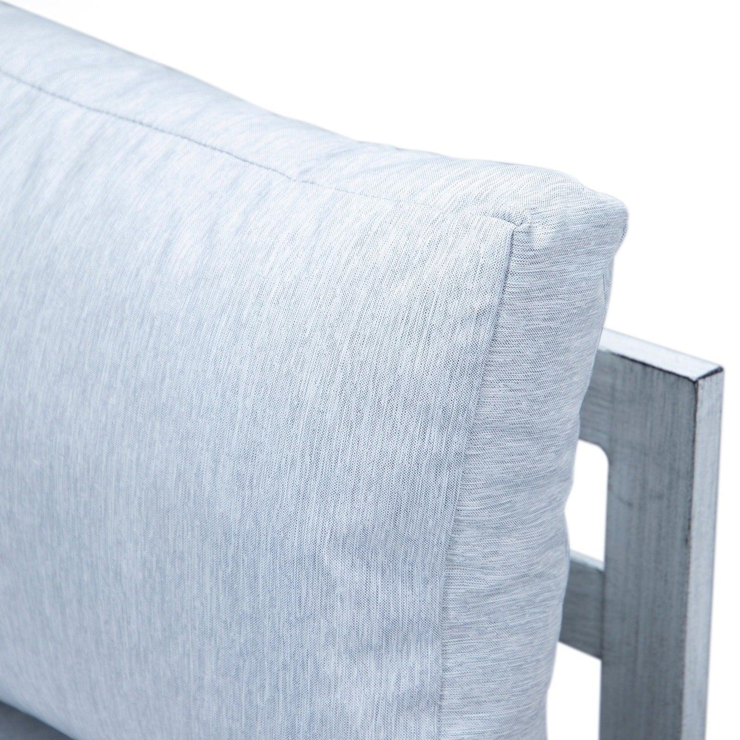 Chelsea 6-Piece Patio Sectional In Weathered Grey Aluminum With Cushions - Elax Furniture