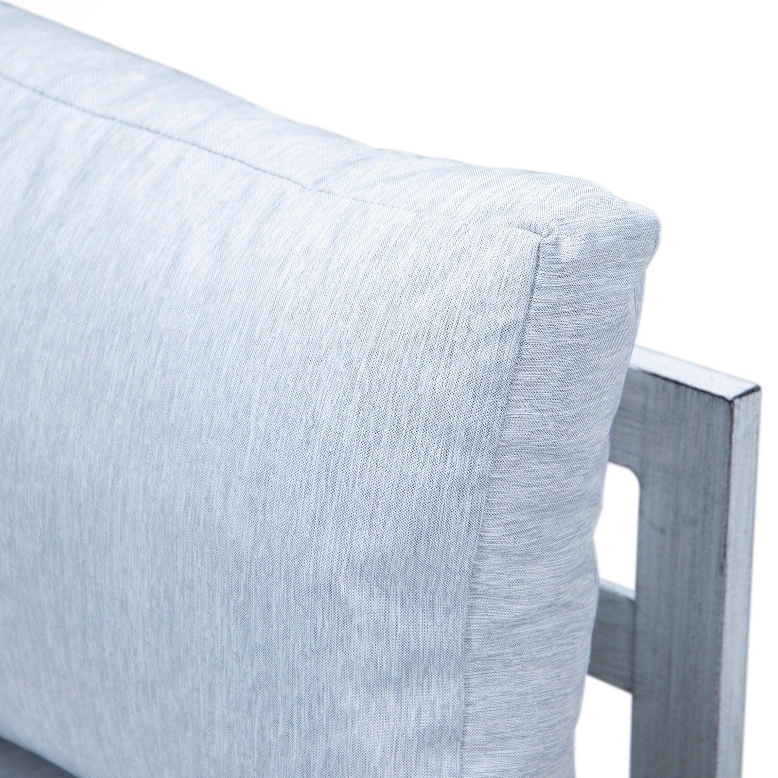 Chelsea 6-Piece Patio Sectional In Weathered Grey Aluminum With Cushions - Elax Furniture