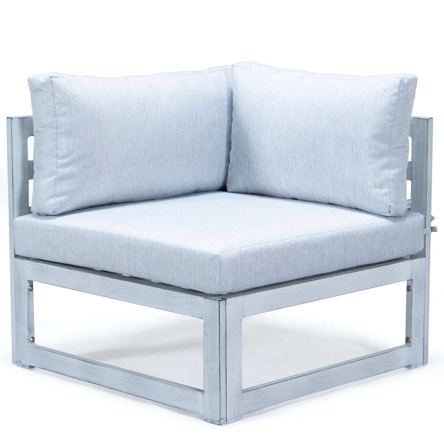 Chelsea 6-Piece Patio Sectional In Weathered Grey Aluminum With Cushions - Elax Furniture