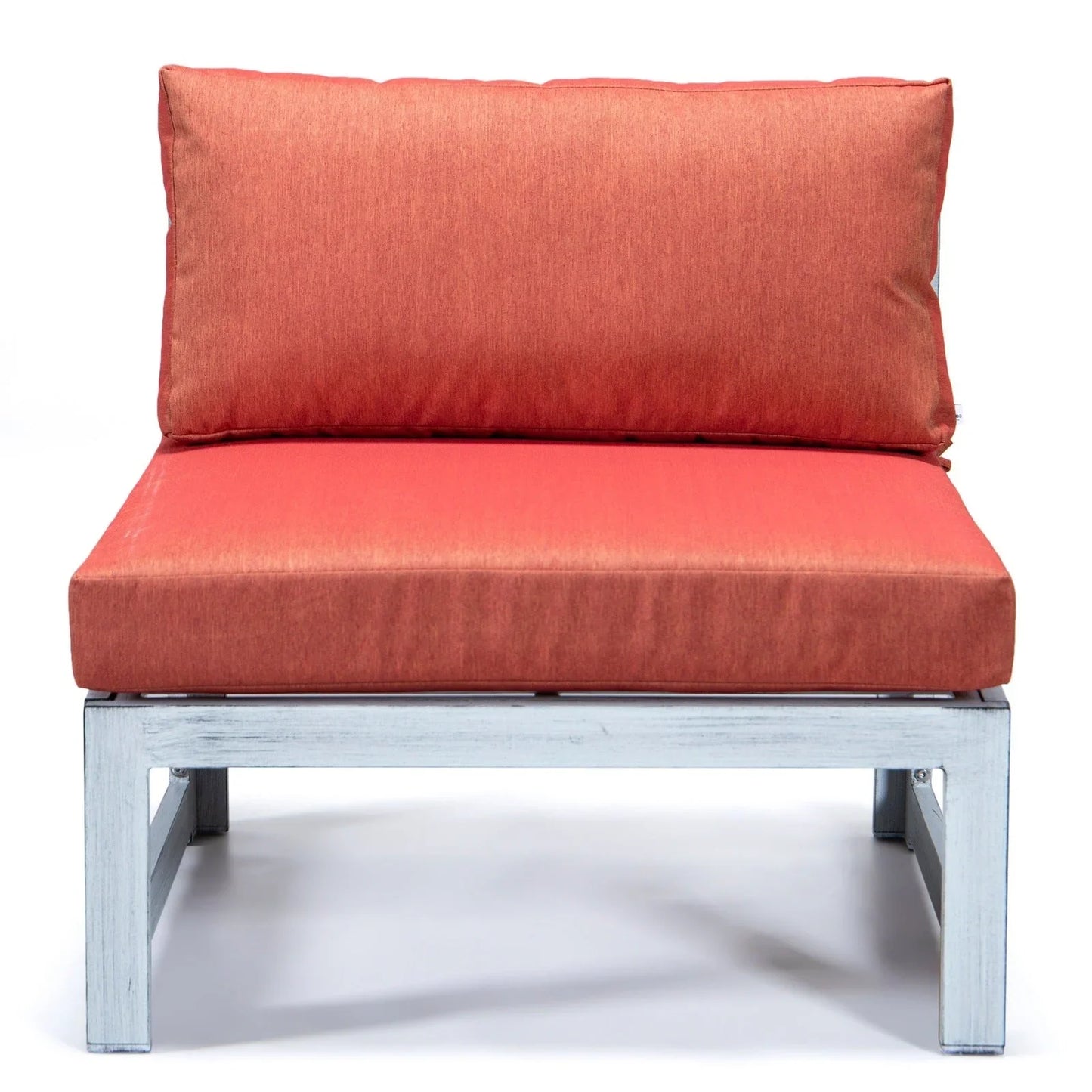 Chelsea 6-Piece Patio Sectional In Weathered Grey Aluminum With Cushions - Elax Furniture