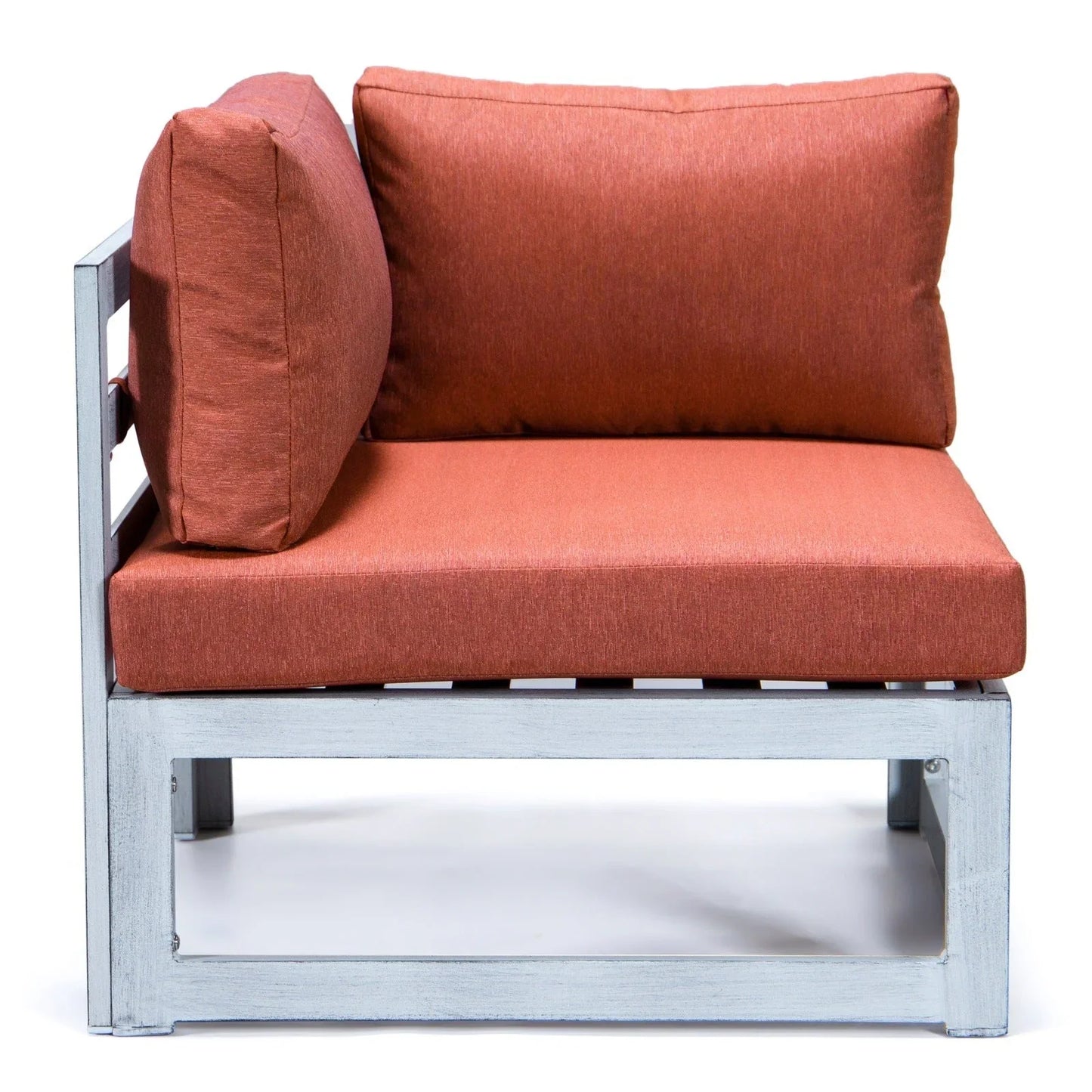 Chelsea 6-Piece Patio Sectional In Weathered Grey Aluminum With Cushions - Elax Furniture