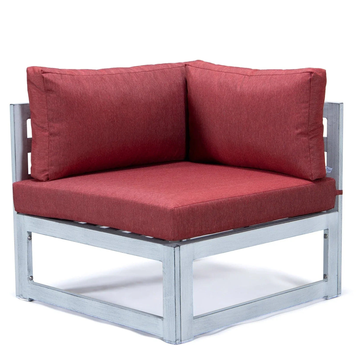 Chelsea 6-Piece Patio Sectional In Weathered Grey Aluminum With Cushions - Elax Furniture