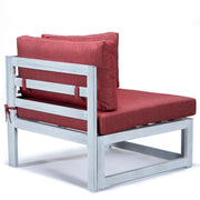 Chelsea 6-Piece Patio Sectional In Weathered Grey Aluminum With Cushions - Elax Furniture