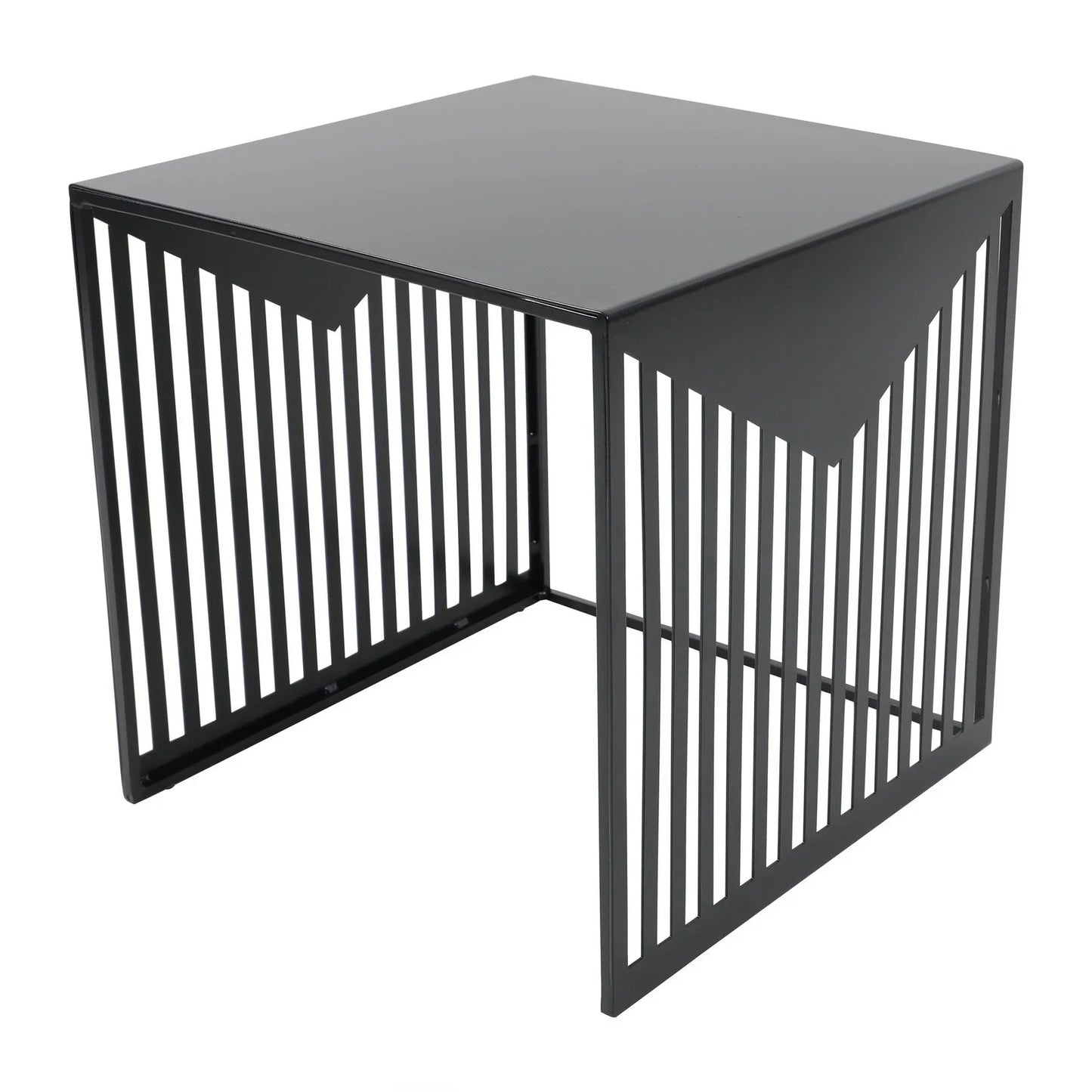 Cisco Modern Square Steel Side Table with Powder Coated Finish - Elax Furniture