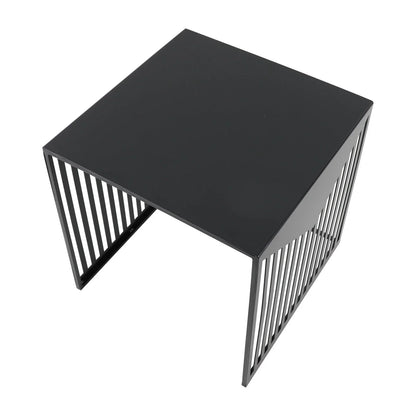 Cisco Modern Square Steel Side Table with Powder Coated Finish - Elax Furniture