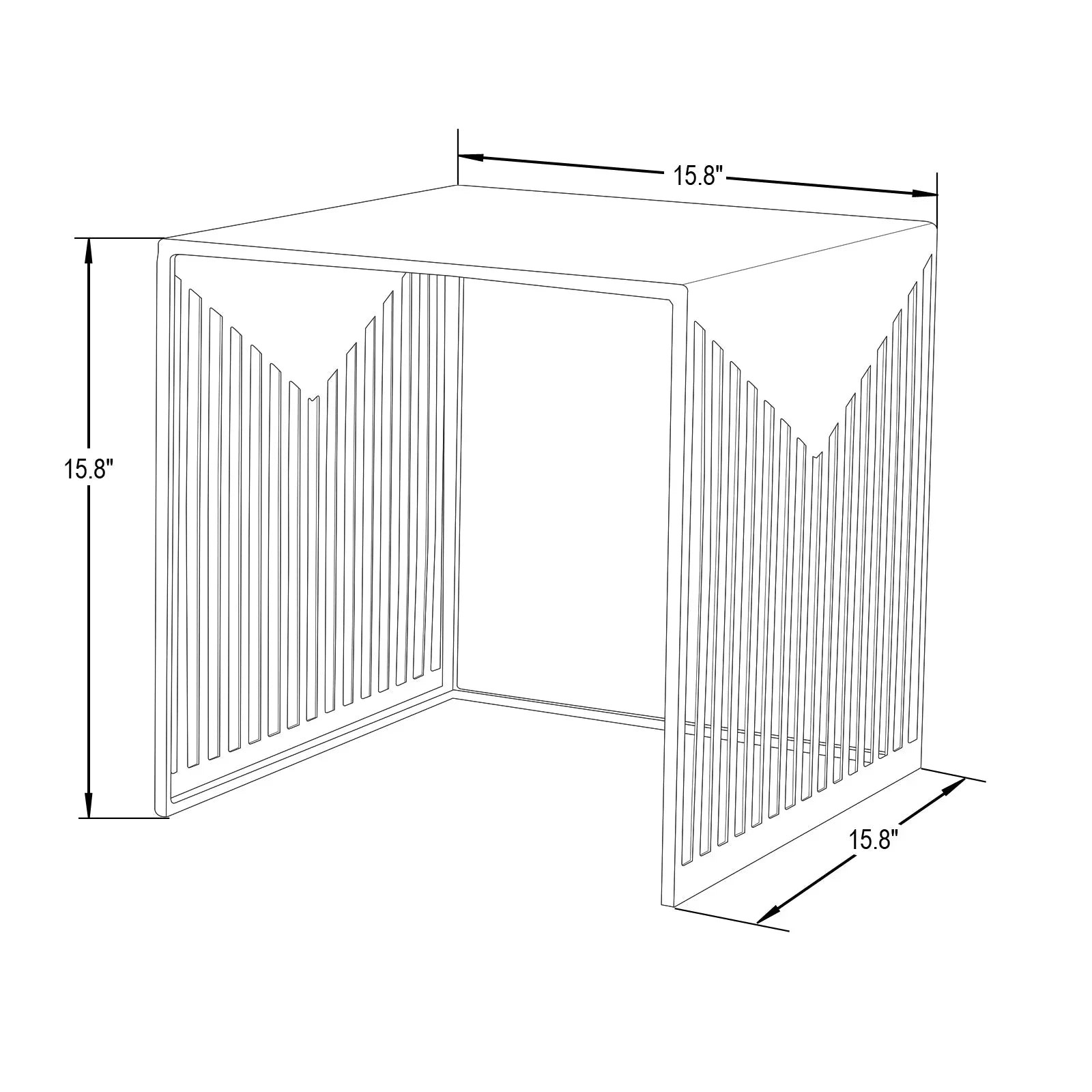 Cisco Modern Square Steel Side Table with Powder Coated Finish - Elax Furniture