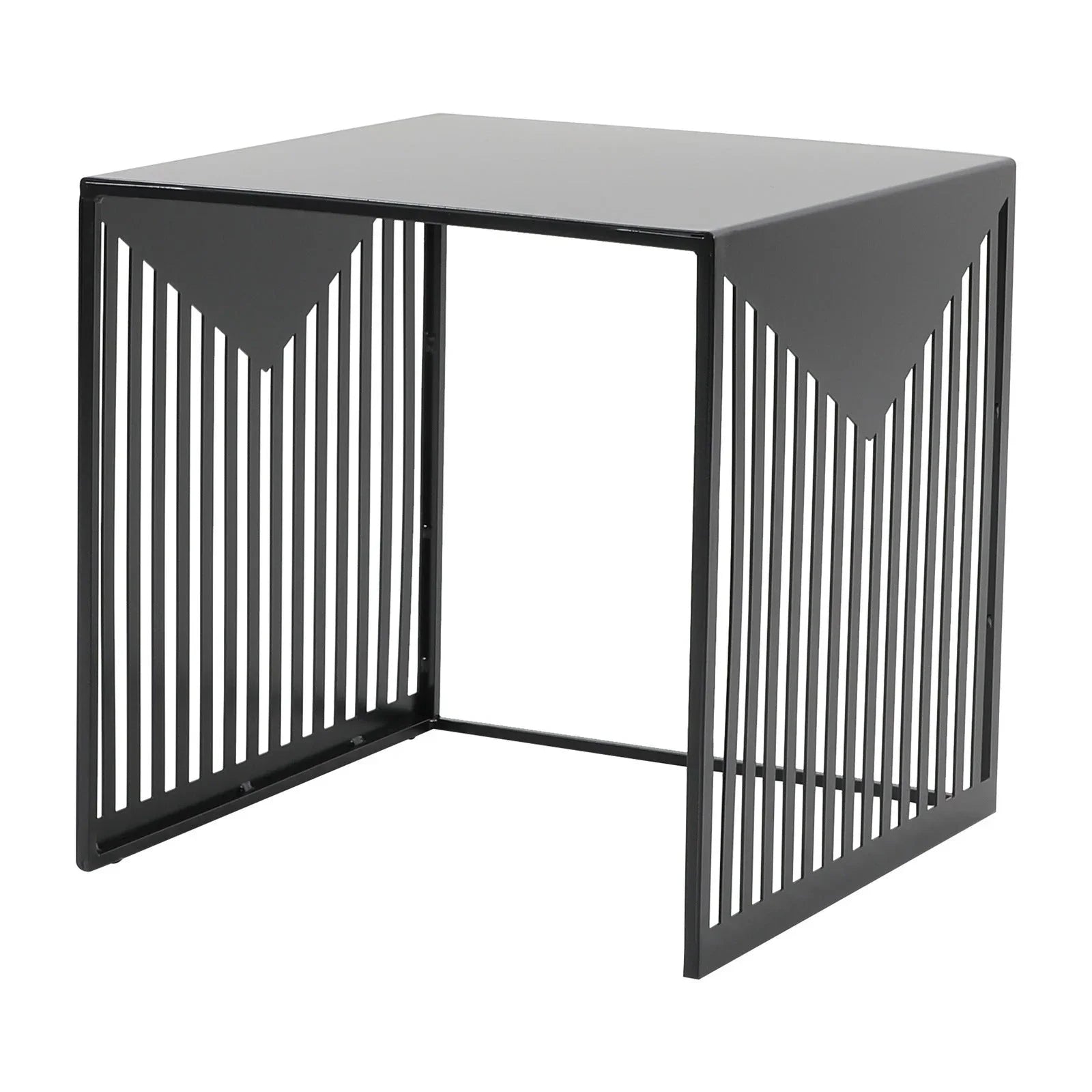 Cisco Modern Square Steel Side Table with Powder Coated Finish - Elax Furniture