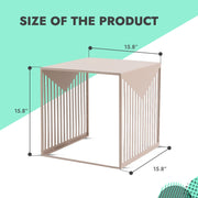 Cisco Modern Square Steel Side Table with Powder Coated Finish - Elax Furniture