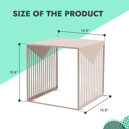 Cisco Modern Square Steel Side Table with Powder Coated Finish - Elax Furniture
