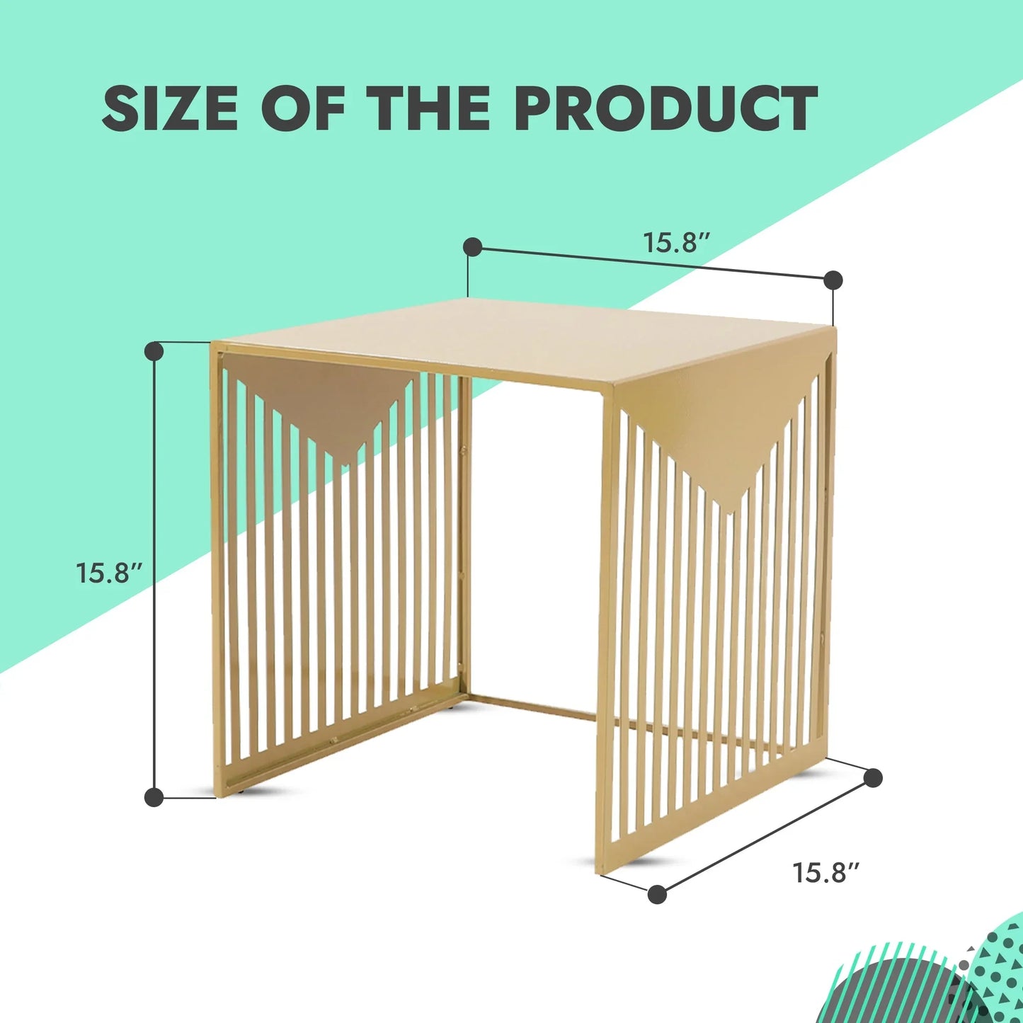 Cisco Modern Square Steel Side Table with Powder Coated Finish - Elax Furniture