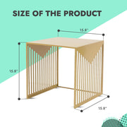 Cisco Modern Square Steel Side Table with Powder Coated Finish - Elax Furniture