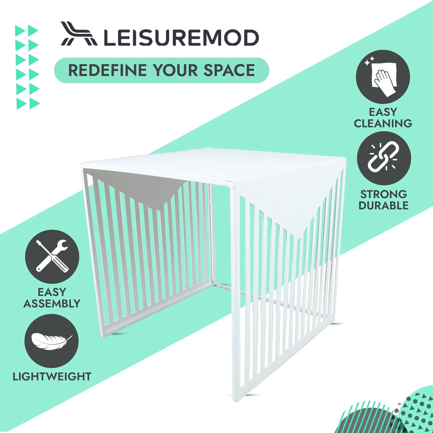 Cisco Modern Square Steel Side Table with Powder Coated Finish - Elax Furniture