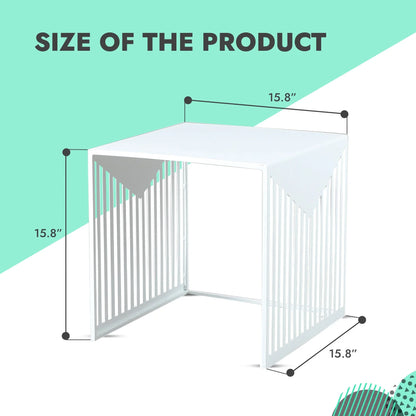 Cisco Modern Square Steel Side Table with Powder Coated Finish - Elax Furniture