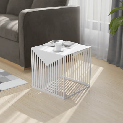 Cisco Modern Square Steel Side Table with Powder Coated Finish - Elax Furniture