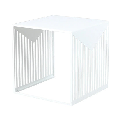 Cisco Modern Square Steel Side Table with Powder Coated Finish - Elax Furniture