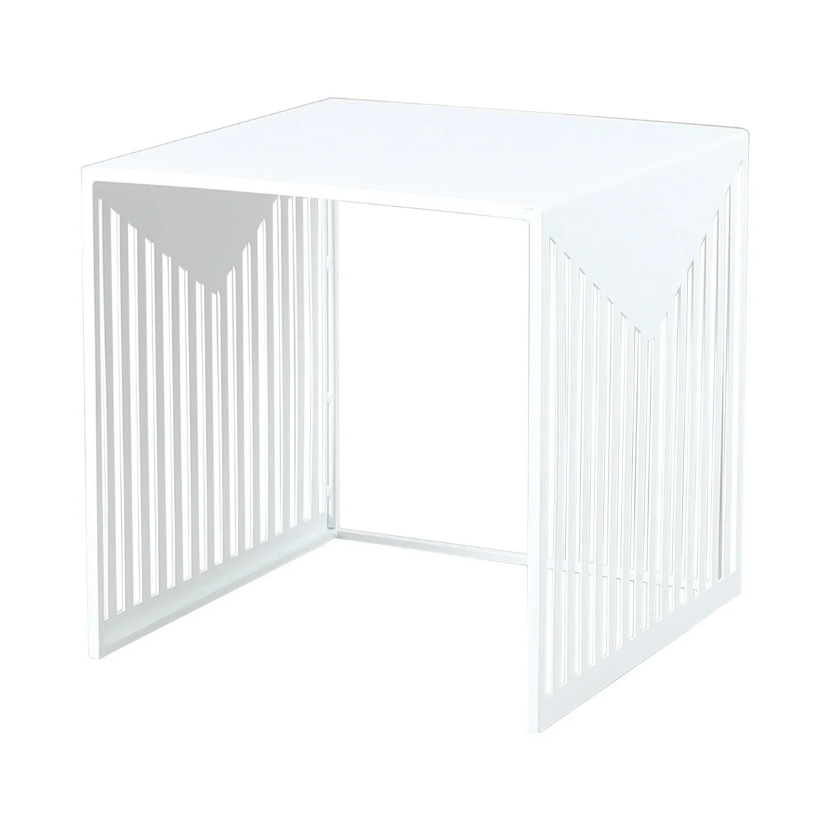 Cisco Modern Square Steel Side Table with Powder Coated Finish - Elax Furniture