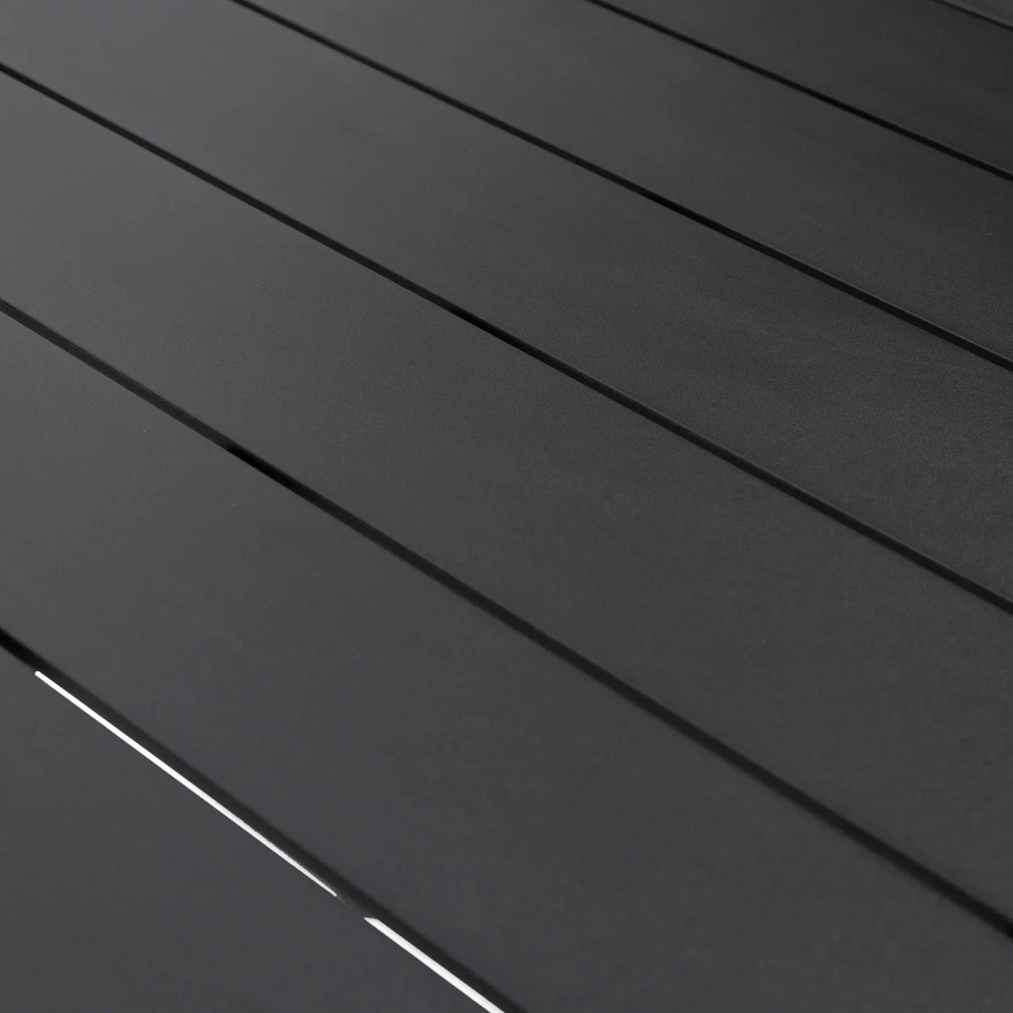 Chelsea Mid-Century Modern 63" & 87" Rectangular Outdoor Dining Table, Black Aluminum - Elax Furniture