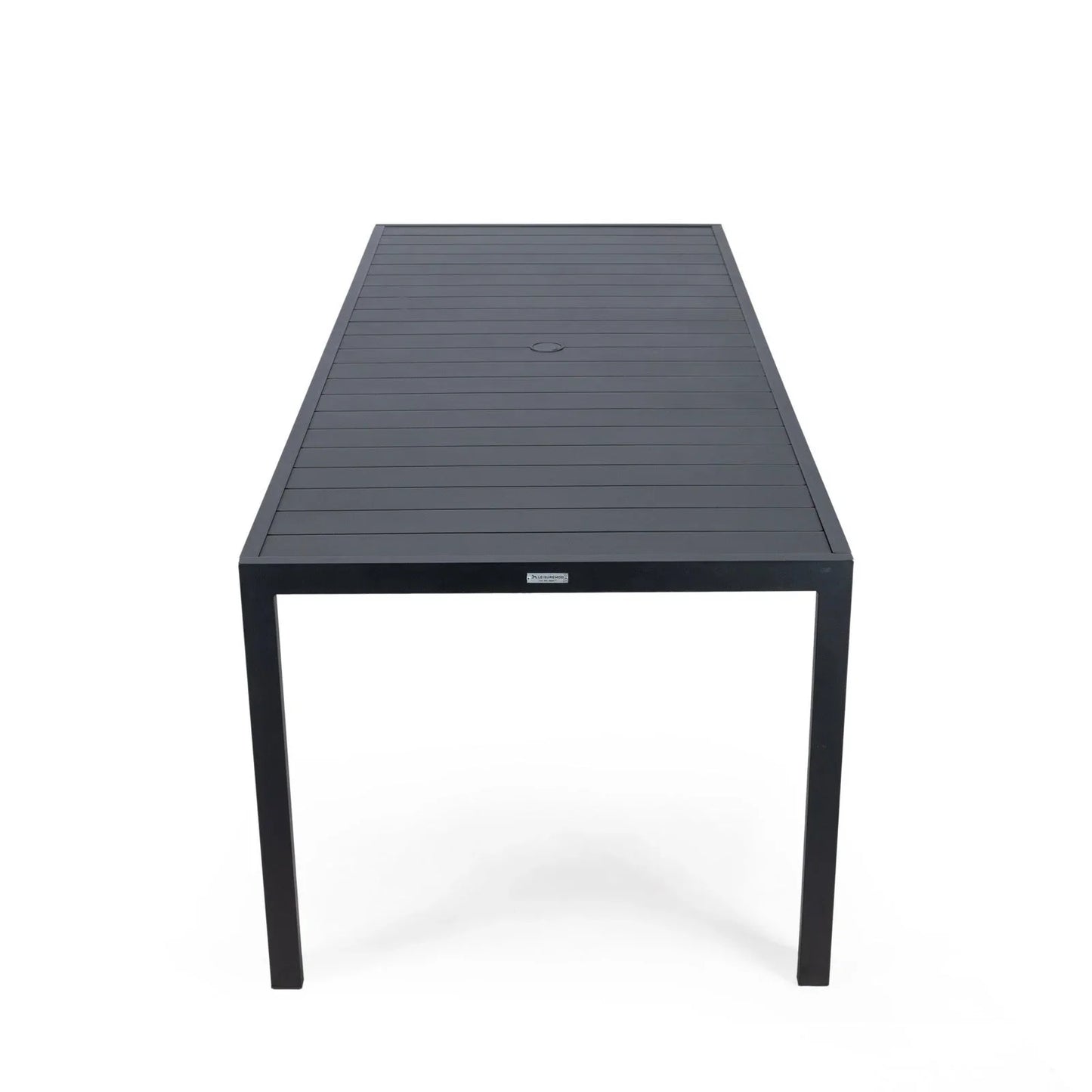 Chelsea Mid-Century Modern 63" & 87" Rectangular Outdoor Dining Table, Black Aluminum - Elax Furniture