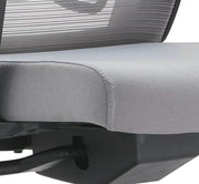 Dale Adjustable Upholstered Office Chair with Mesh Back Light Grey Office Chair Leisuremod