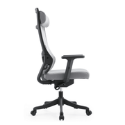 Dale Adjustable Upholstered Office Chair with Mesh Back Light Grey Office Chair Leisuremod