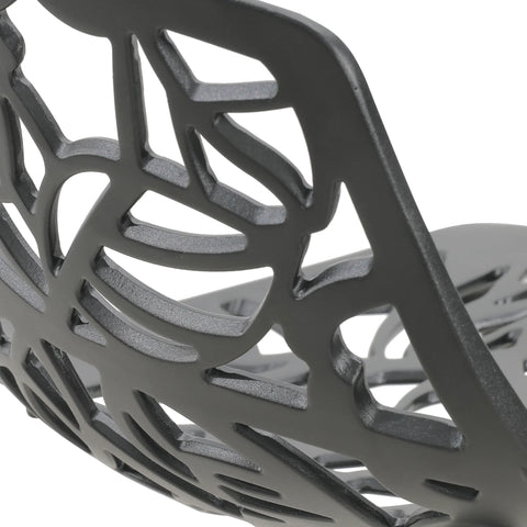 Devon Modern Aluminum Bar Stool with Backrest and Powder-Coated Legs Set of 2