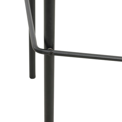 Devon Modern Aluminum Bar Stool with Backrest and Powder-Coated Legs Set of 2 - Elax Furniture