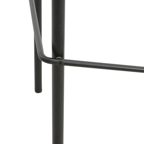 Devon Modern Aluminum Bar Stool with Backrest and Powder-Coated Legs Set of 2